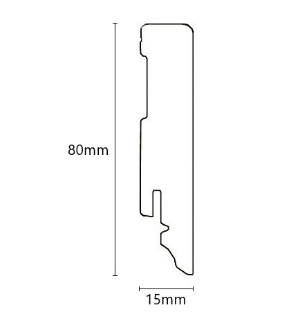 koka grīdlīste HARO 15*80 mm
