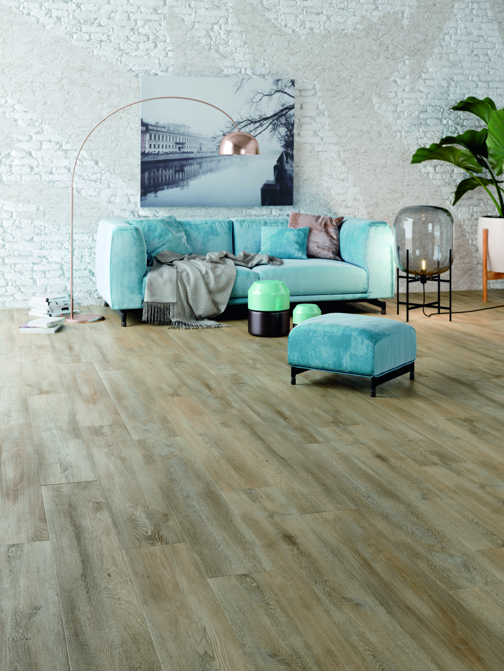 Adhesive vinyl floor Moduleo Impress Santa Cruz Oak 59253