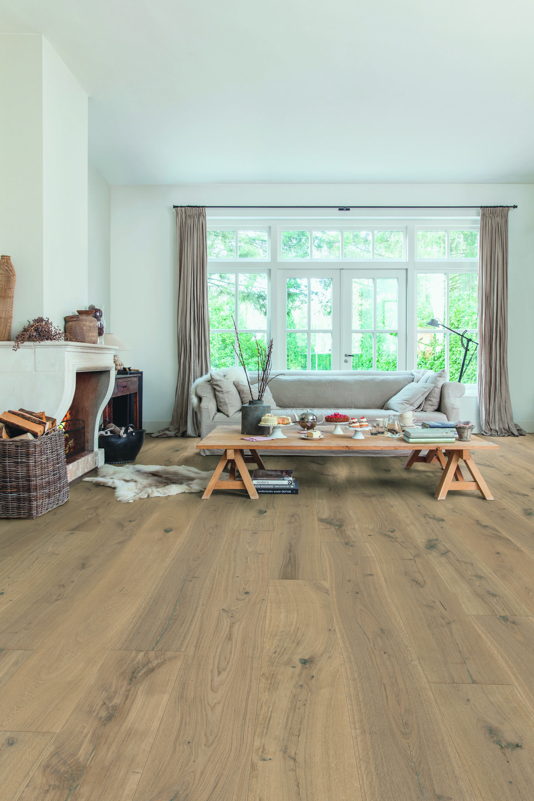 Trīsslāņu parkets Quick-Step Massimo Cappuccino blonde oak extra matt MAS3566S