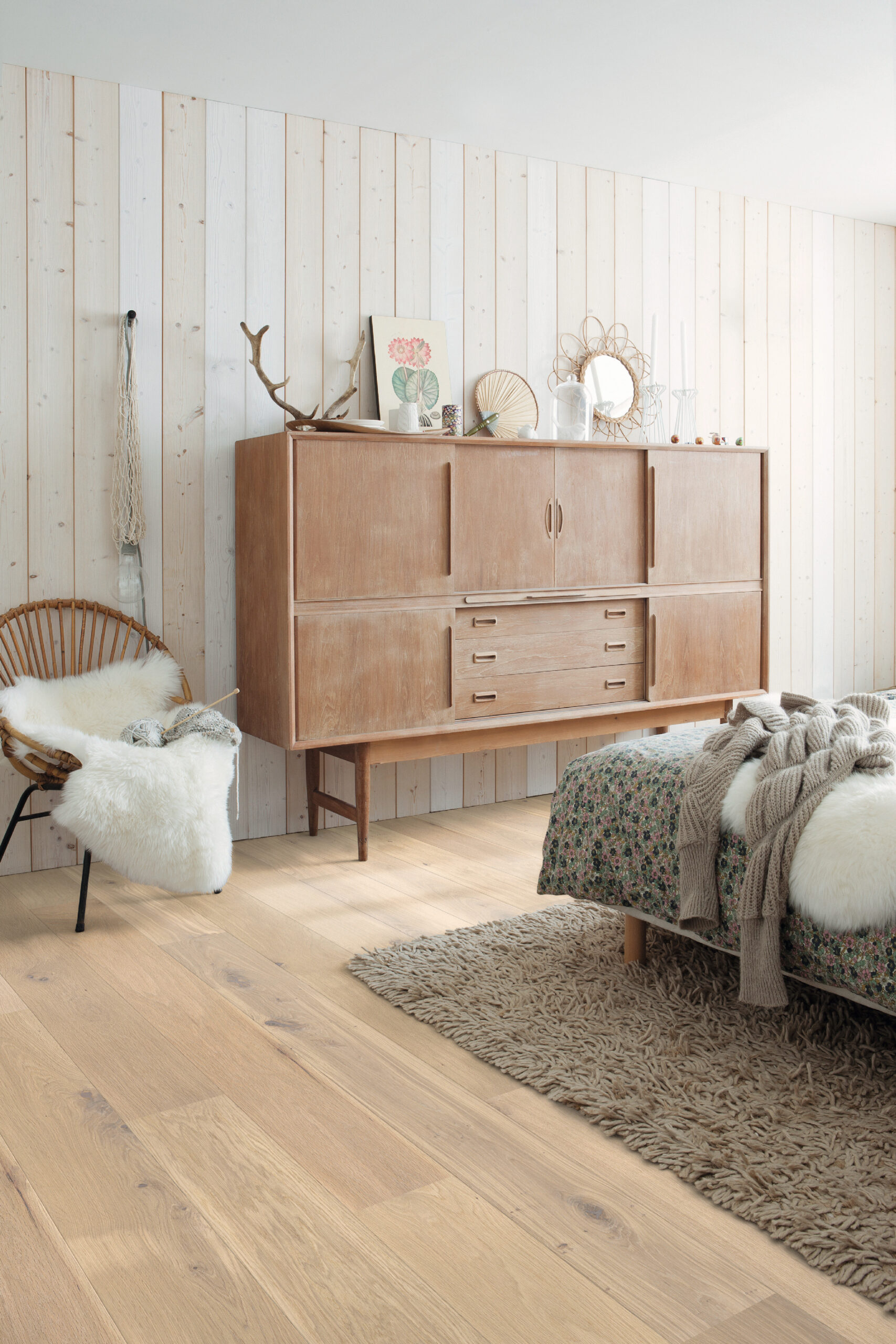 Trīsslāņu parkets Quick-Step Palazzo Almond white oak oiled PAL3891S