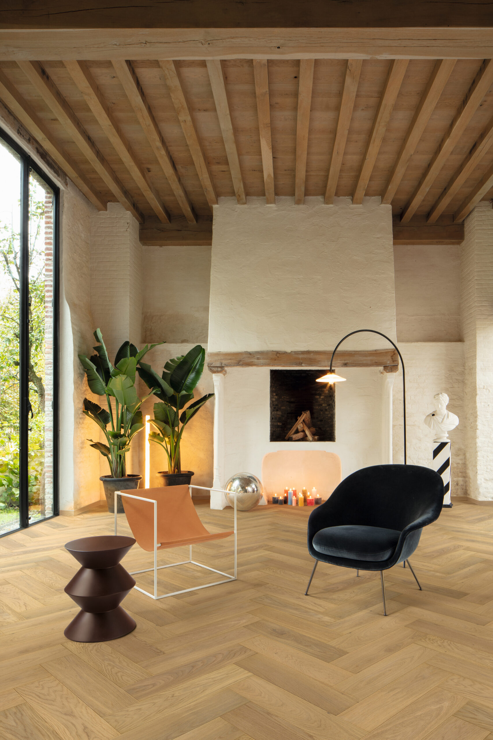 Trīsslāņu parkets Quick-Step Disegno Pure light oak extra matt DIS5115S Interior 01